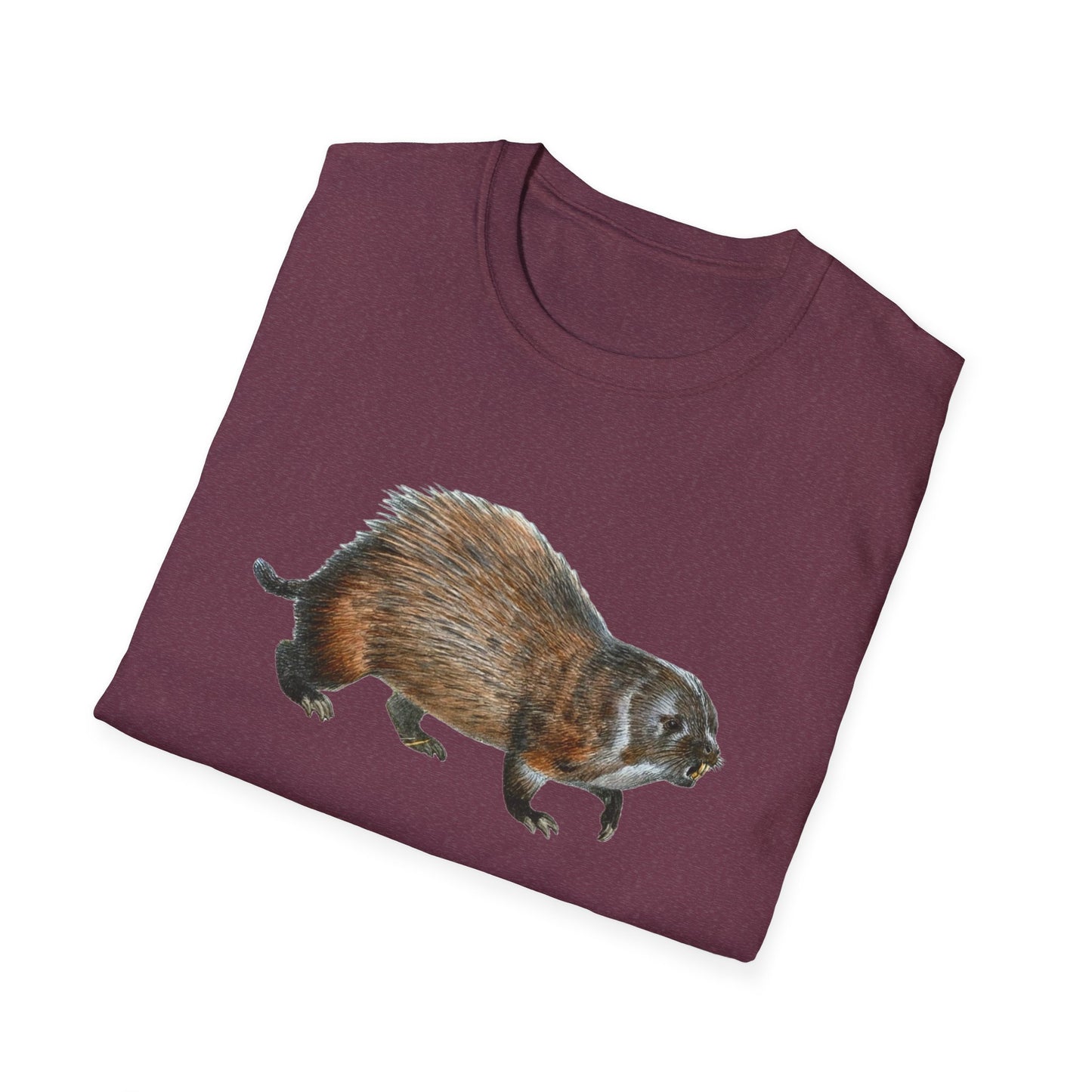 Vintage-inspired Unisex Soft Cotton Beaver Tee