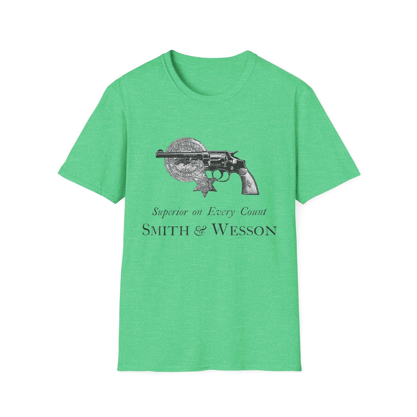 Vintage Smith And Wesson T-Shirt - Classic Ad Tee For Firearm Enthusiasts, Made In USA Cotton