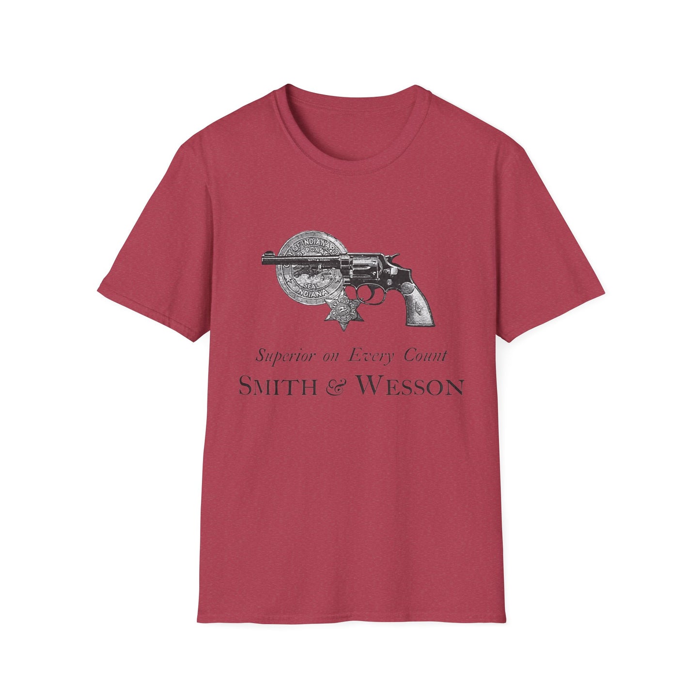 Vintage Smith And Wesson T-Shirt - Classic Ad Tee For Firearm Enthusiasts, Made In USA Cotton