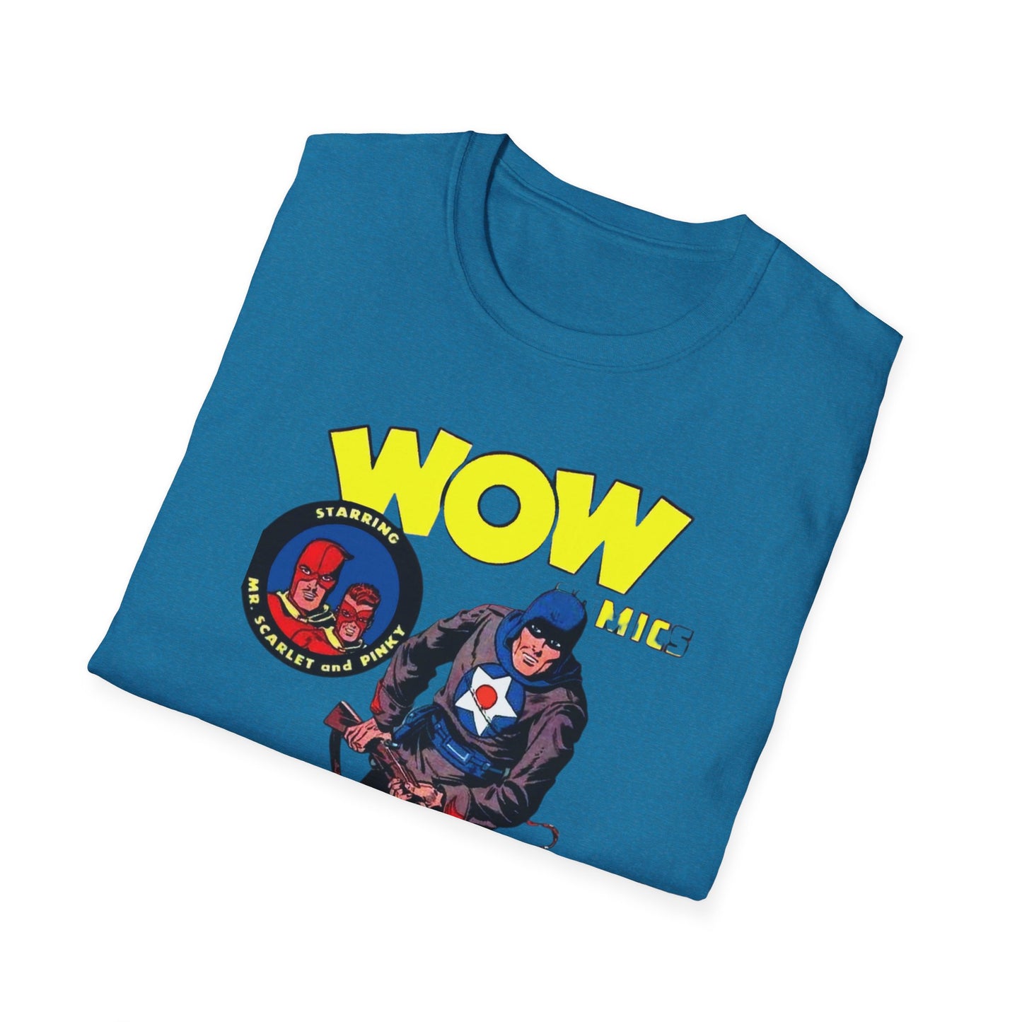 Retro Wow Comics T-Shirt - 100% Cotton, Classic Fit, Perfect for Comic Enthusiasts