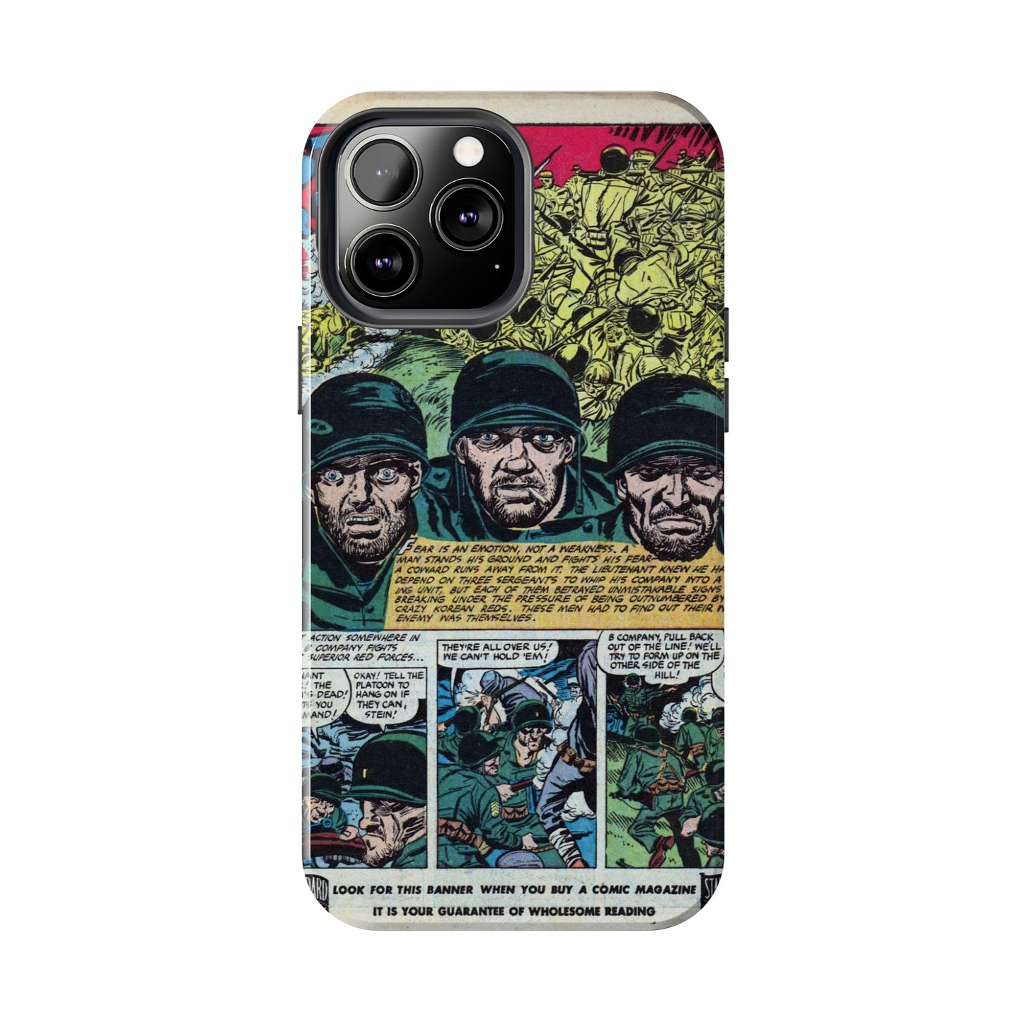 Vintage Military Comic-Inspired Phone Case - Old School Male 