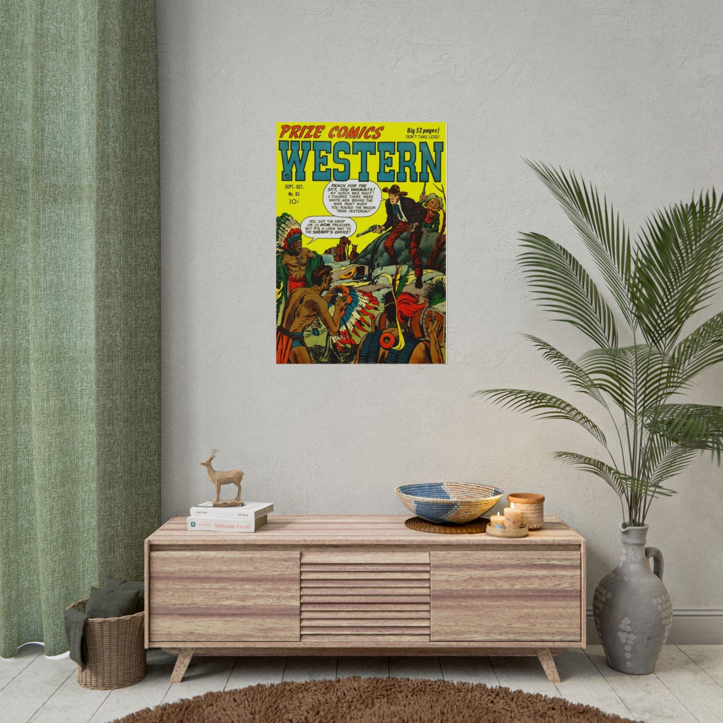 Retro Prize Comics Western Cover Rolled Poster