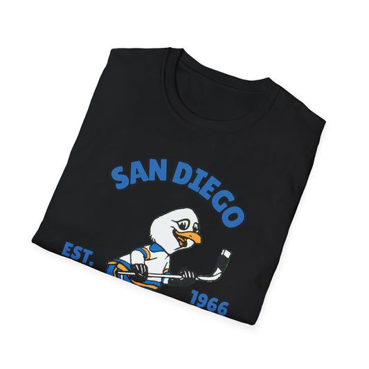 San Diego Gulls Unisex Softstyle T-Shirt - Old School Male 