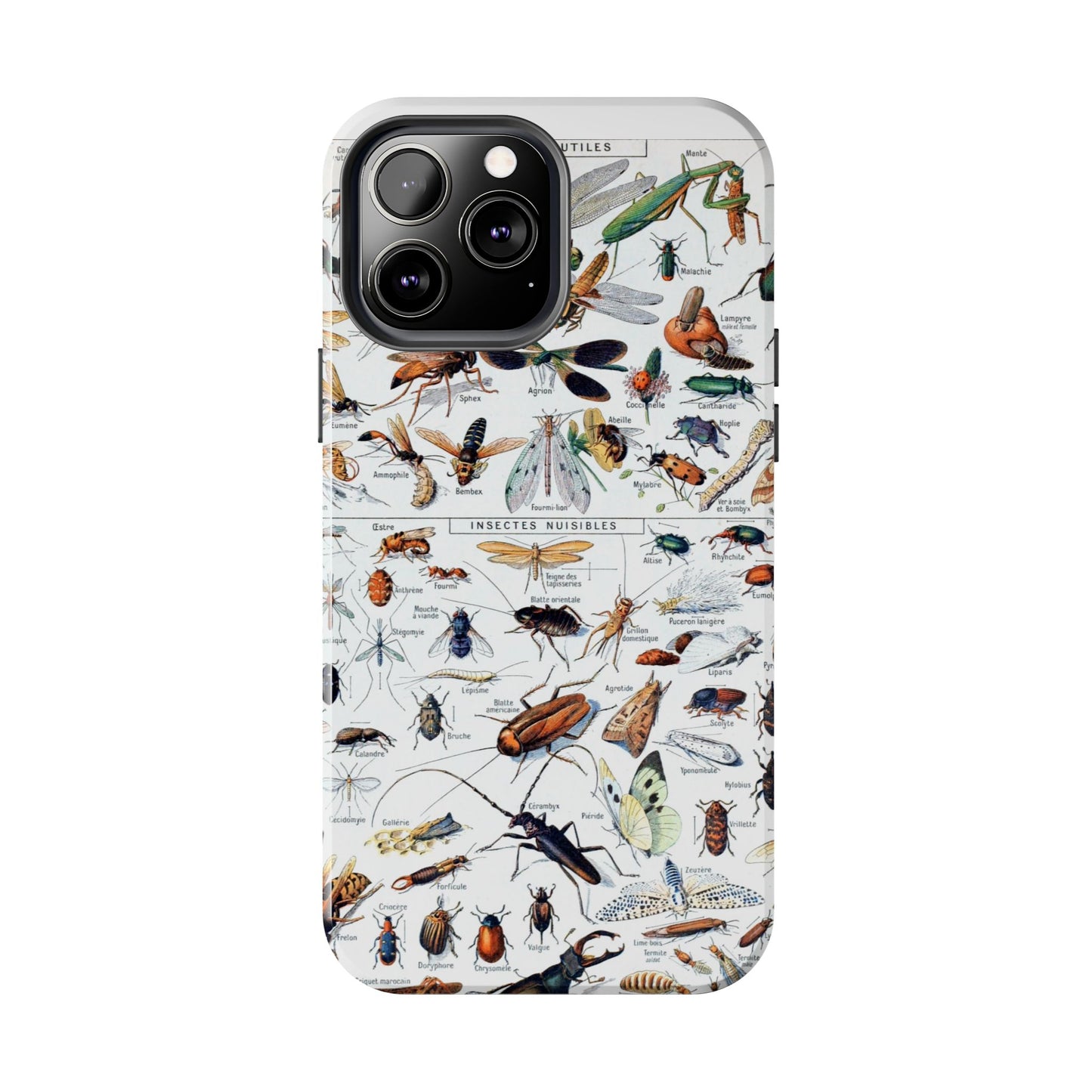 Insect-Themed Impact-Resistant Phone Cases - Old School Male 