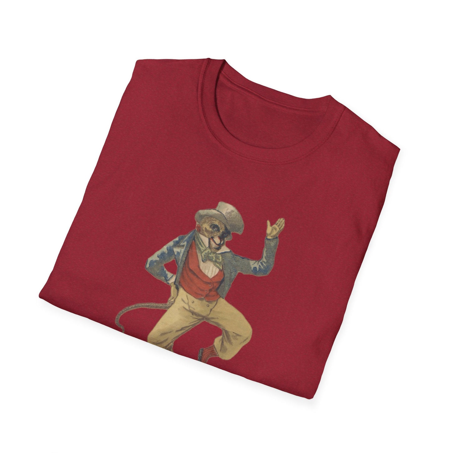 Humorous dancing monkey Unisex Softstyle T-Shirt