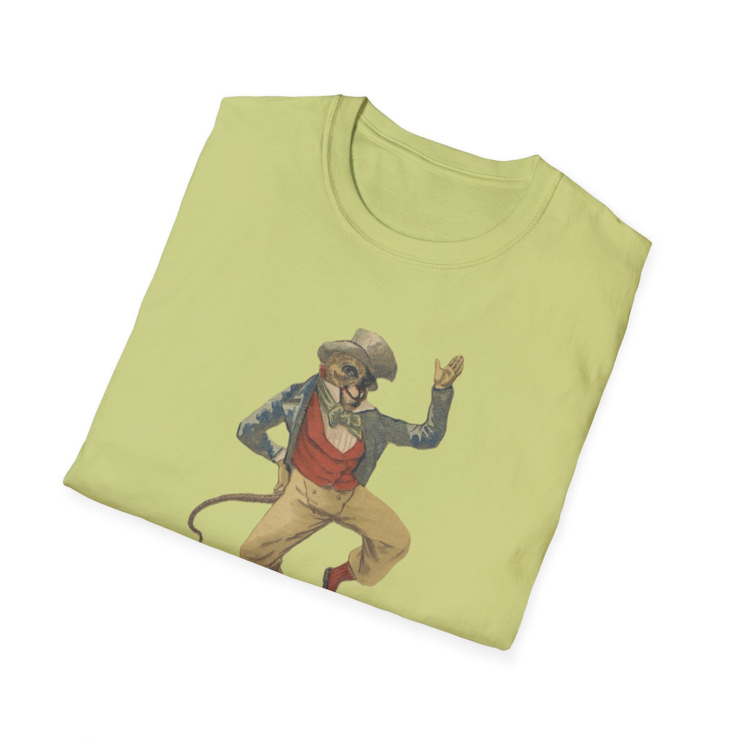 Humorous dancing monkey Unisex Softstyle T-Shirt