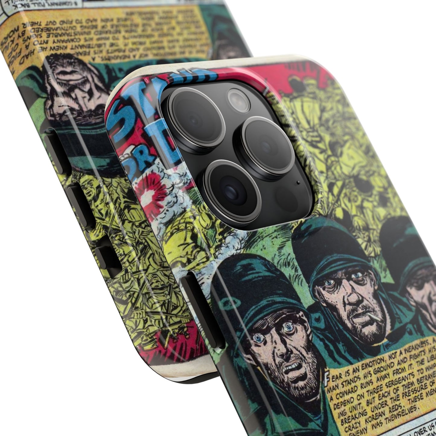 Vintage Military Comic-Inspired Phone Case