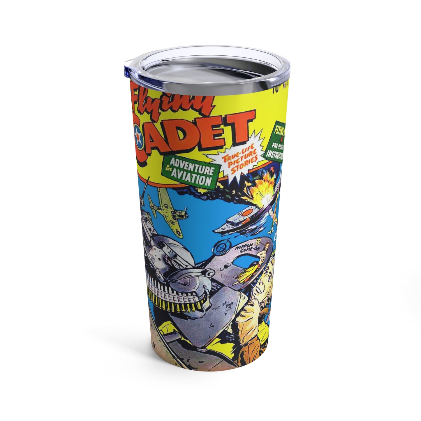 20oz Retro Cadet Comic Book Tumbler for Adventurous Hydration - Old School Male 