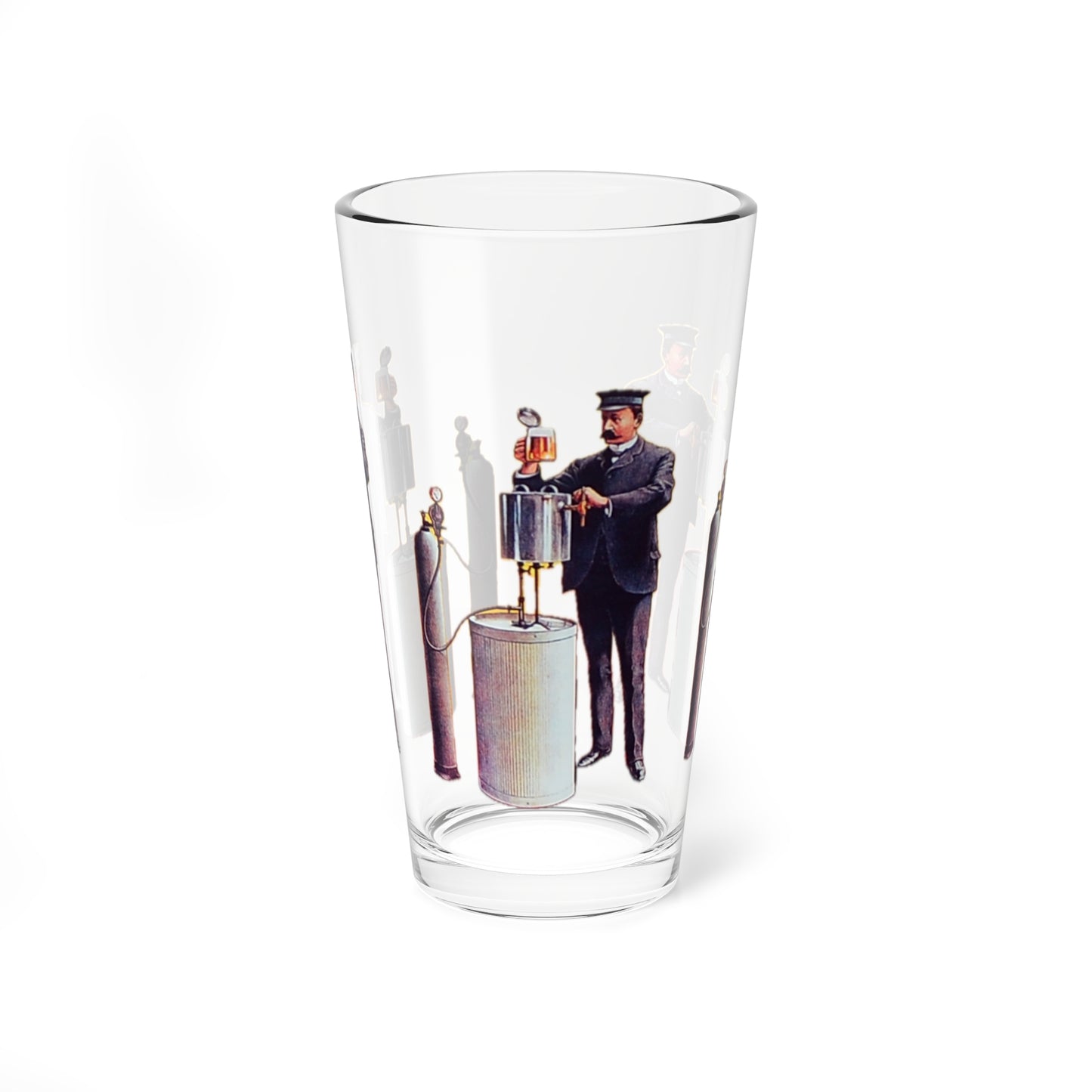 Retro Beer Brewing Pint Glass