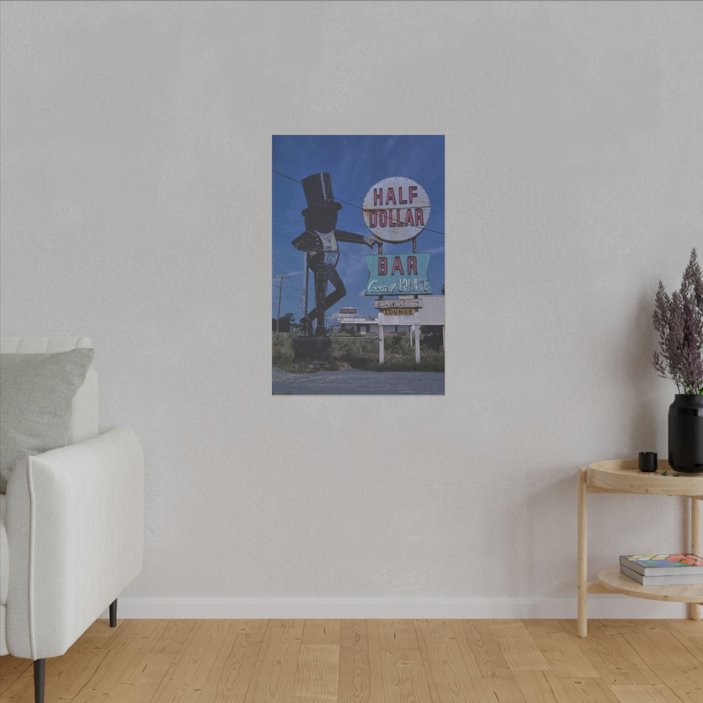 Retro Abandoned Half Dollar Bar Canvas Print