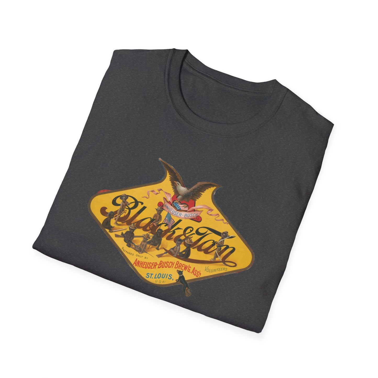 Retro Black and Tan Advertisement Tee