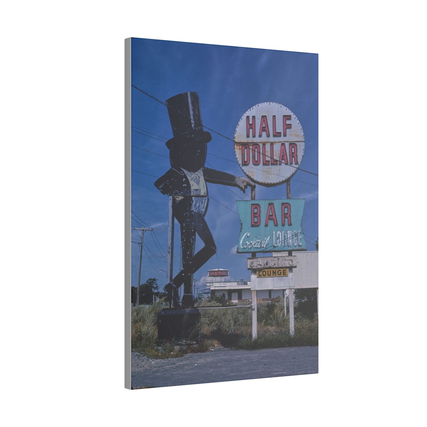 Retro Abandoned Half Dollar Bar Canvas Print