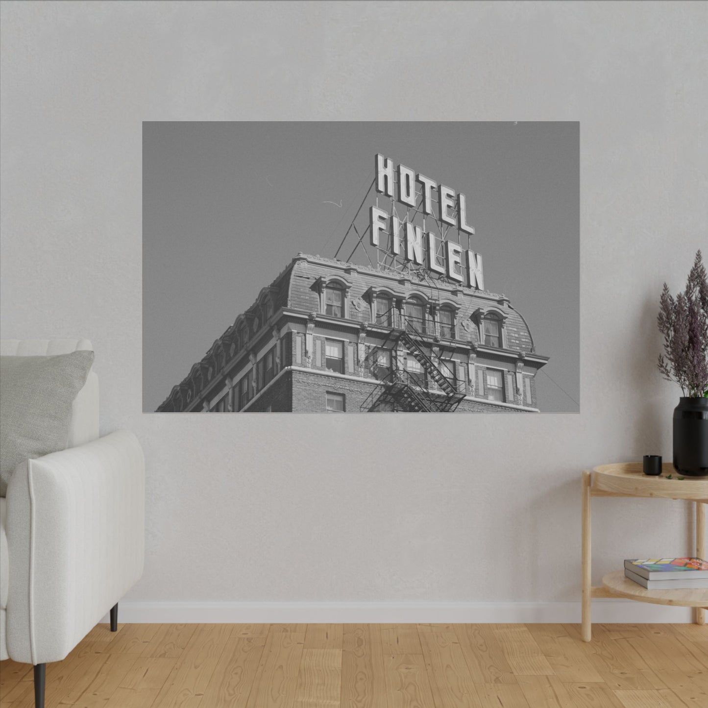 Vintage Hotel Finlen Butte Montana Canvas Print