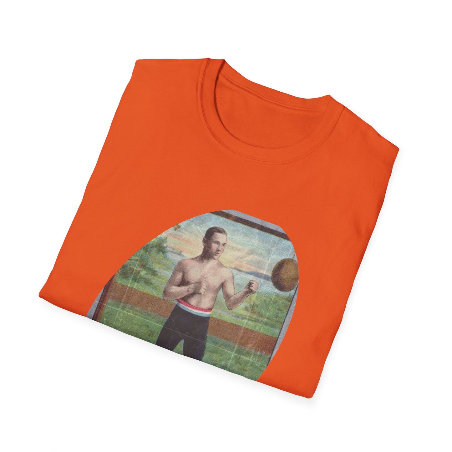 Retro Boxer Fighter Unisex Cotton T-Shirt - Old School Male 