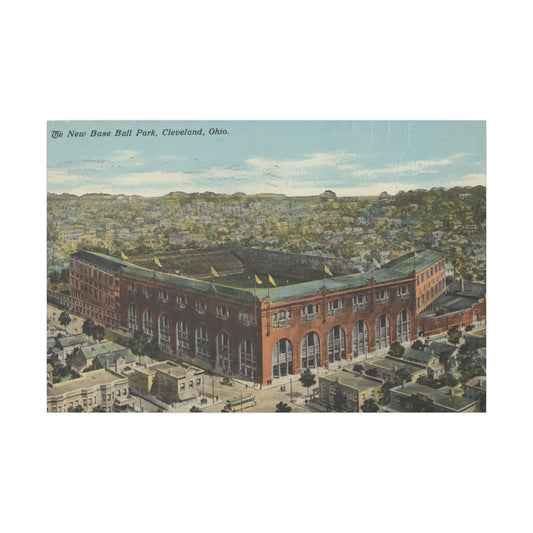 Vintage Cleveland Baseball Park Canvas Print – Timeless Decor for Every Sports Fan