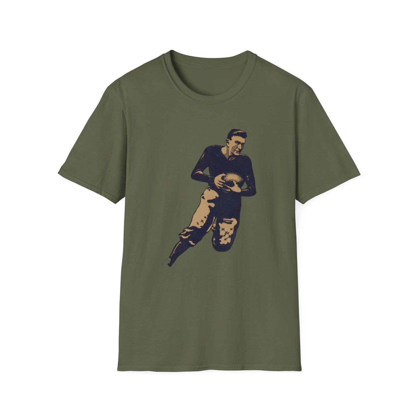 Vintage Football Player T-Shirt - 100% Cotton Retro Tee for Sports Enthusiasts & Game Days