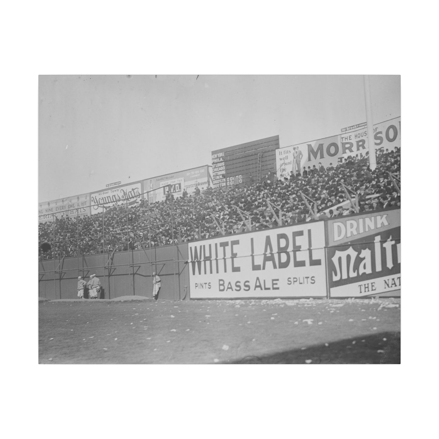 Vintage Bleachers at the Polo Grounds in NYC Canvas Print - Old School Male 