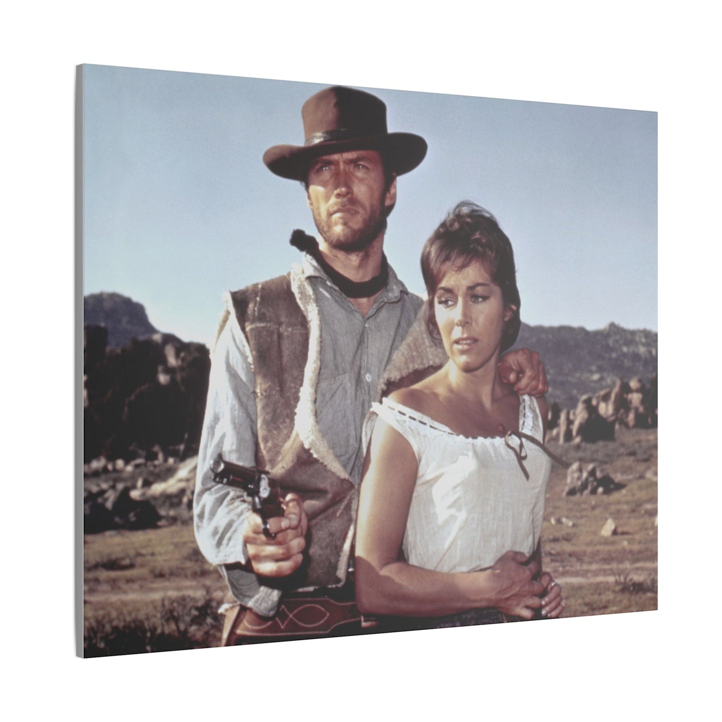 Clint Eastwood Fistful Of Dollars Western Movie Canvas Print - Old School Male 