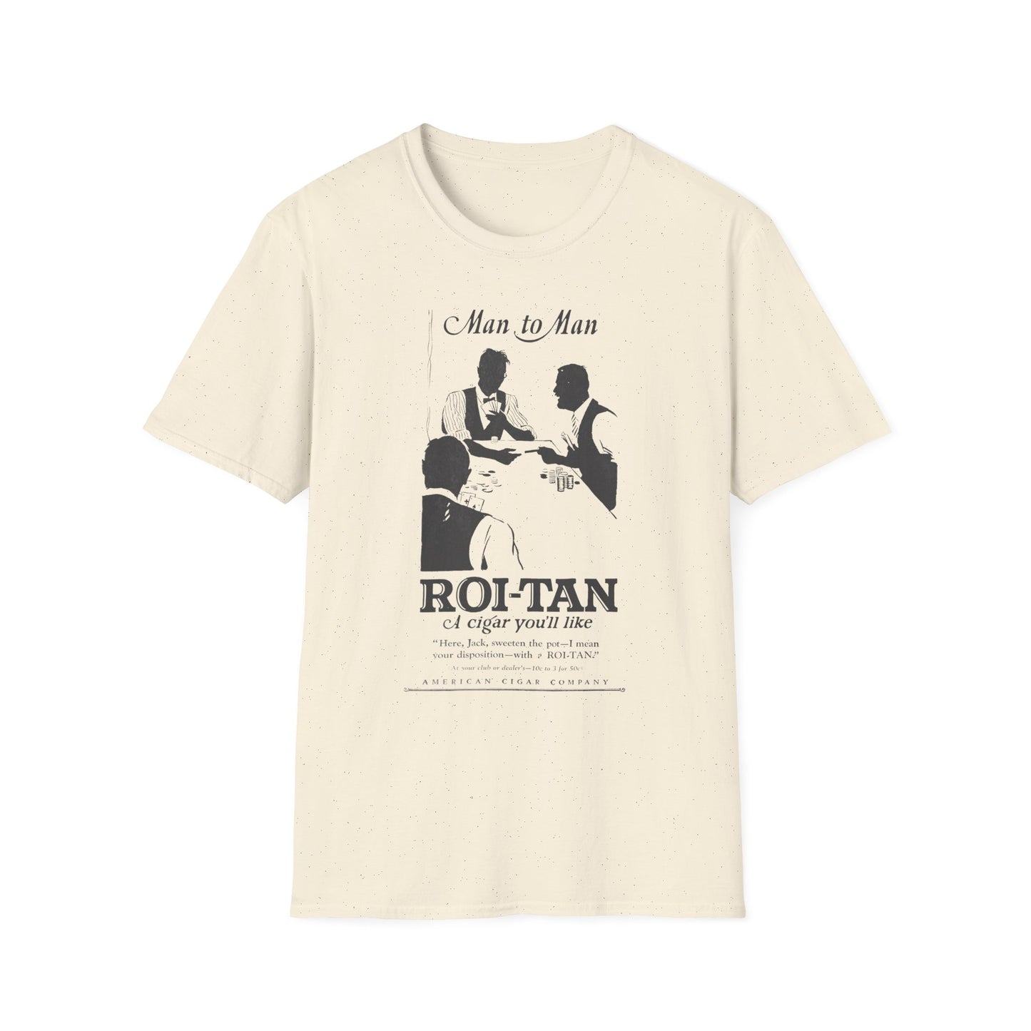 Light Up Your Style: Vintage Roi-Tan Cigar T-Shirt For Laid-Back Loungers!