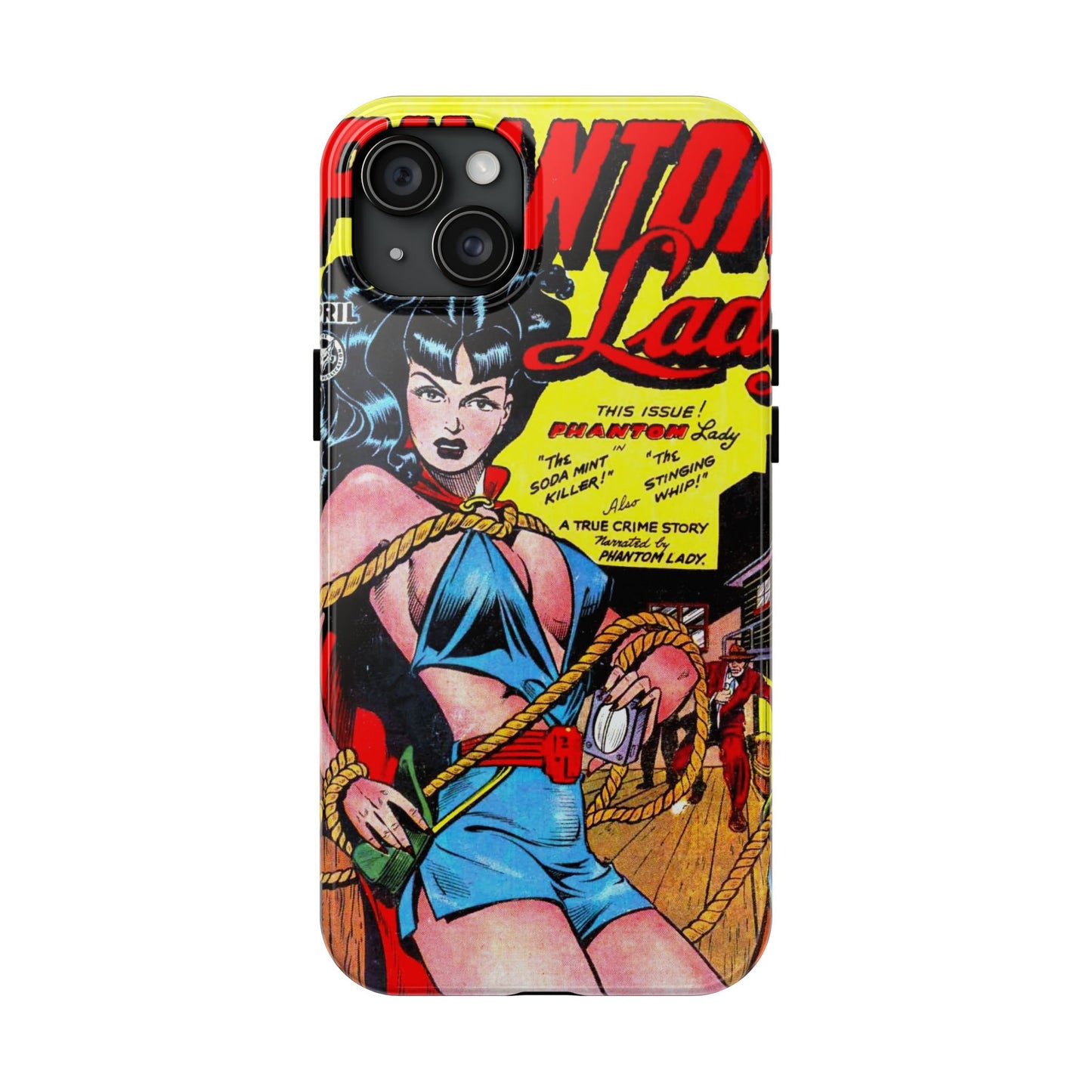 Vintage Phantom Lady Comic Book Phone Cover - Old School Male 