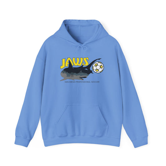 Sand Diego Jaws Unisex Heavy Blend Hooded Sweatshirt - Cozy Cotton-Poly Blend, Kangaroo Pocket