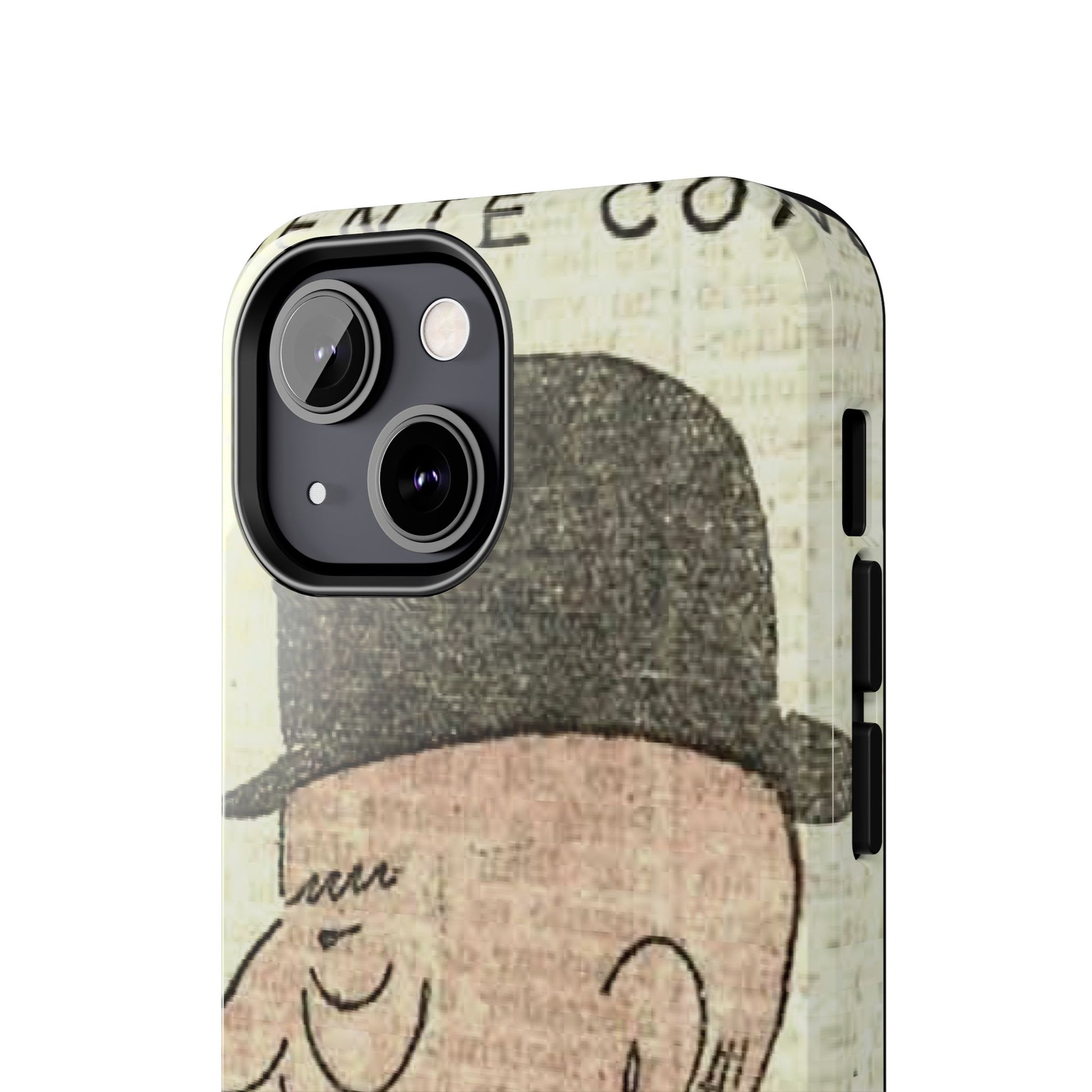 Dapper Gent in Bowler Hat Phone Case - Old School Male 