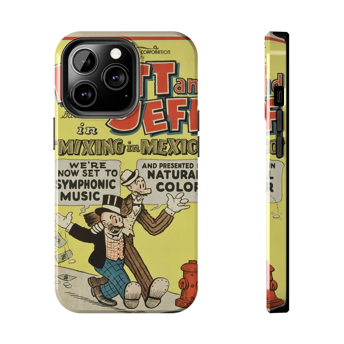 Durable Mutt and Jeff Phone Protection Cases - Old School Male 