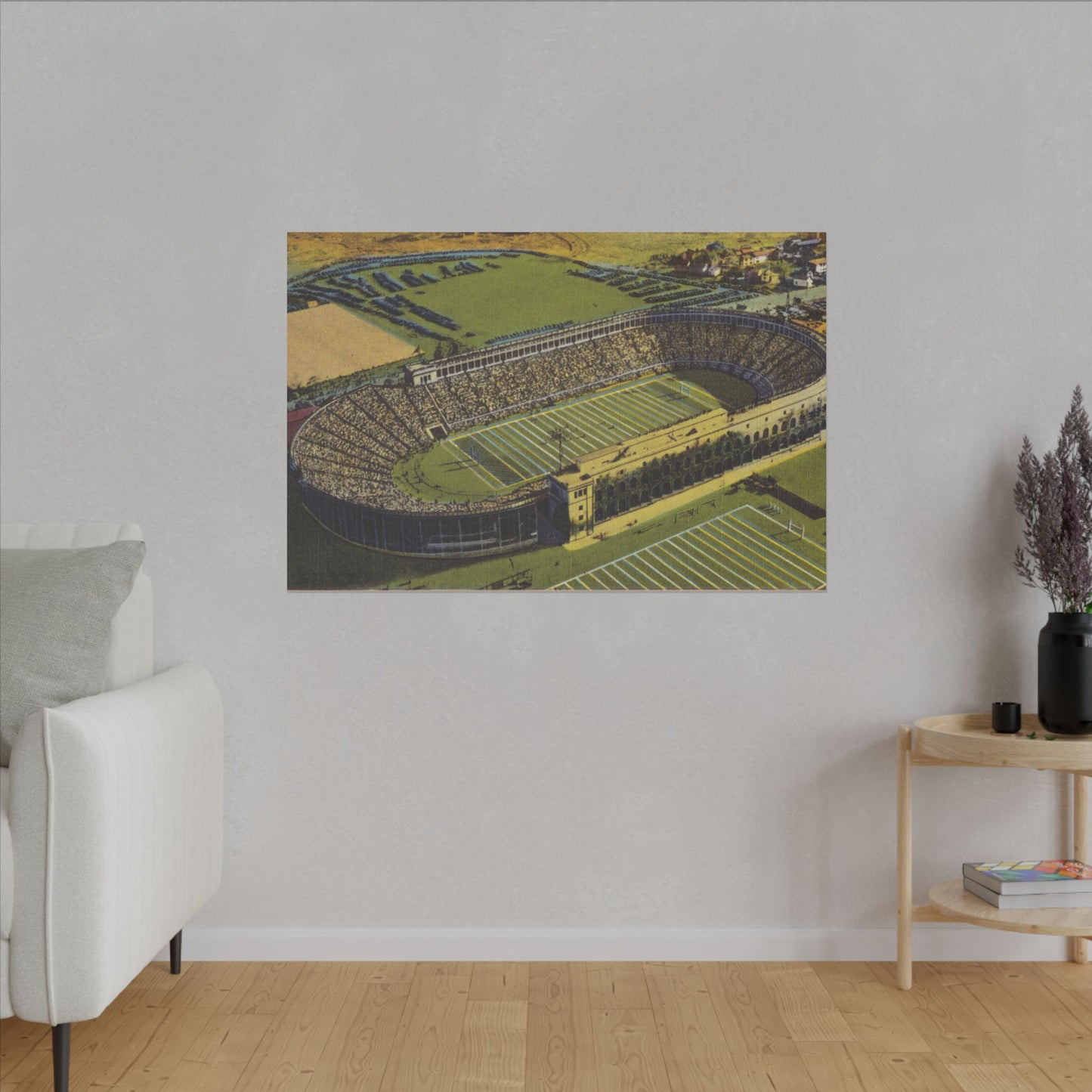 Harvard Stadium Aerial Canvas Art - Stretched Matte Design, 0.75" Thickness (Various Sizes)