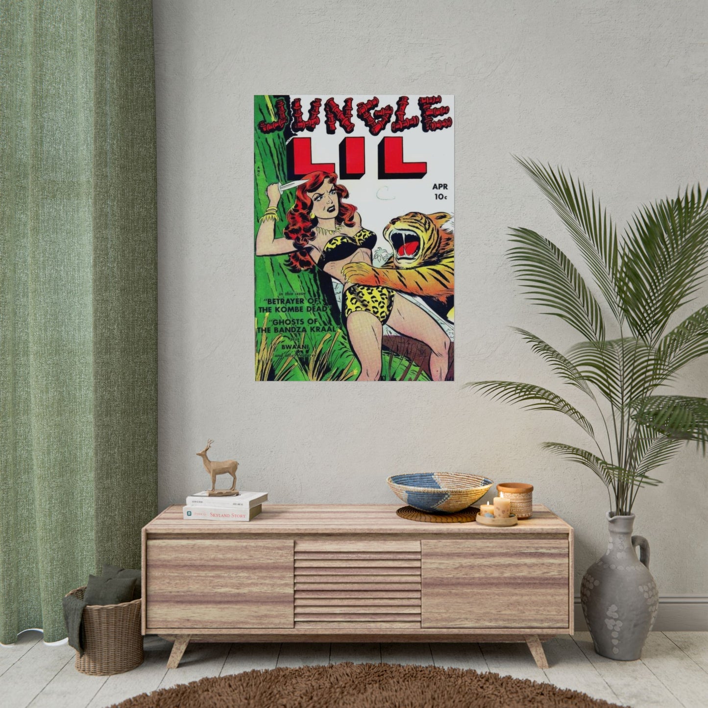 Retro Comic Jungle Lil Rolled Poster