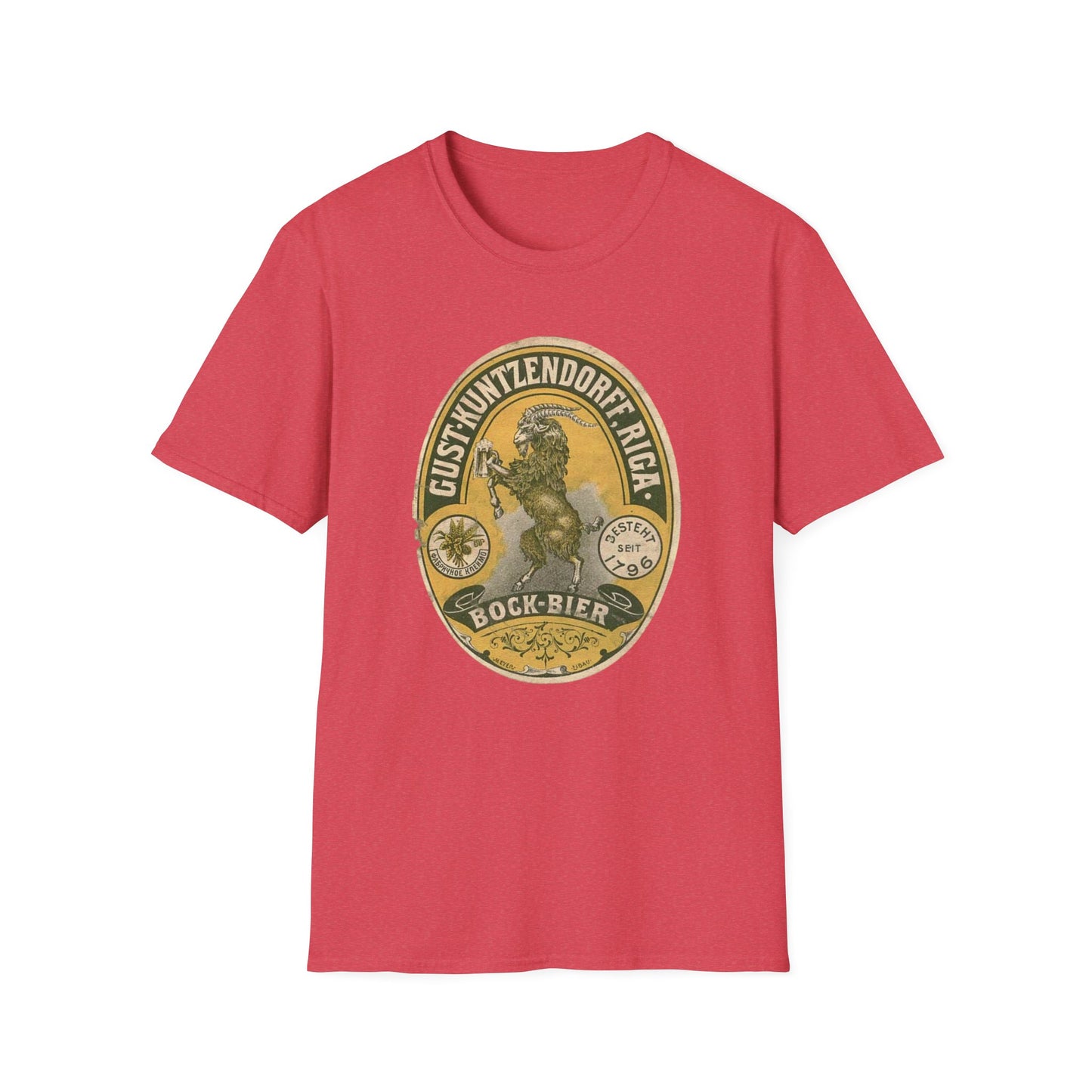 Sip in Style With This Vintage Bock Beer Unisex Softstyle Tee - Pure Cotton Comfort!