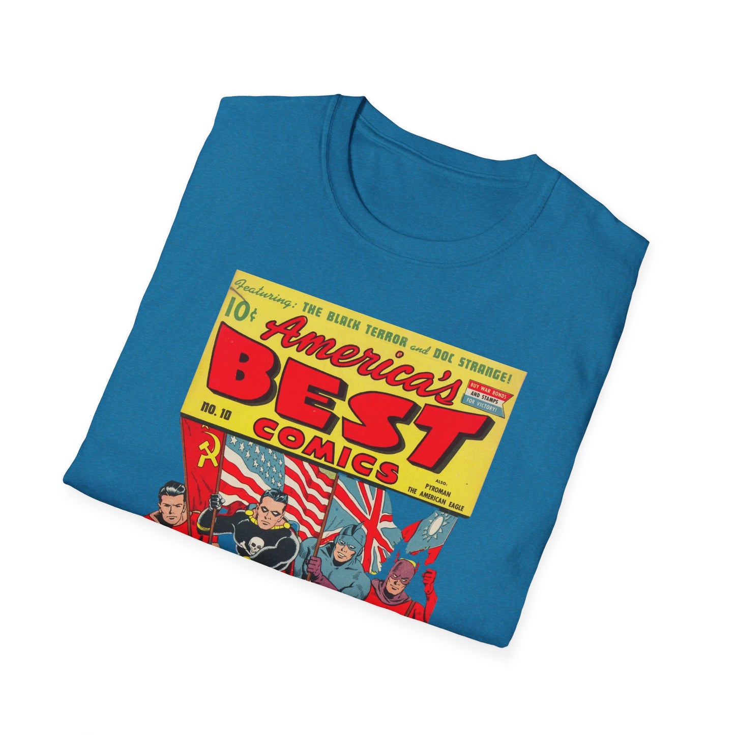 Retro America's Best Comic Book T-Shirt - Unisex Softstyle Tee for Comic Fans & Enthusiasts