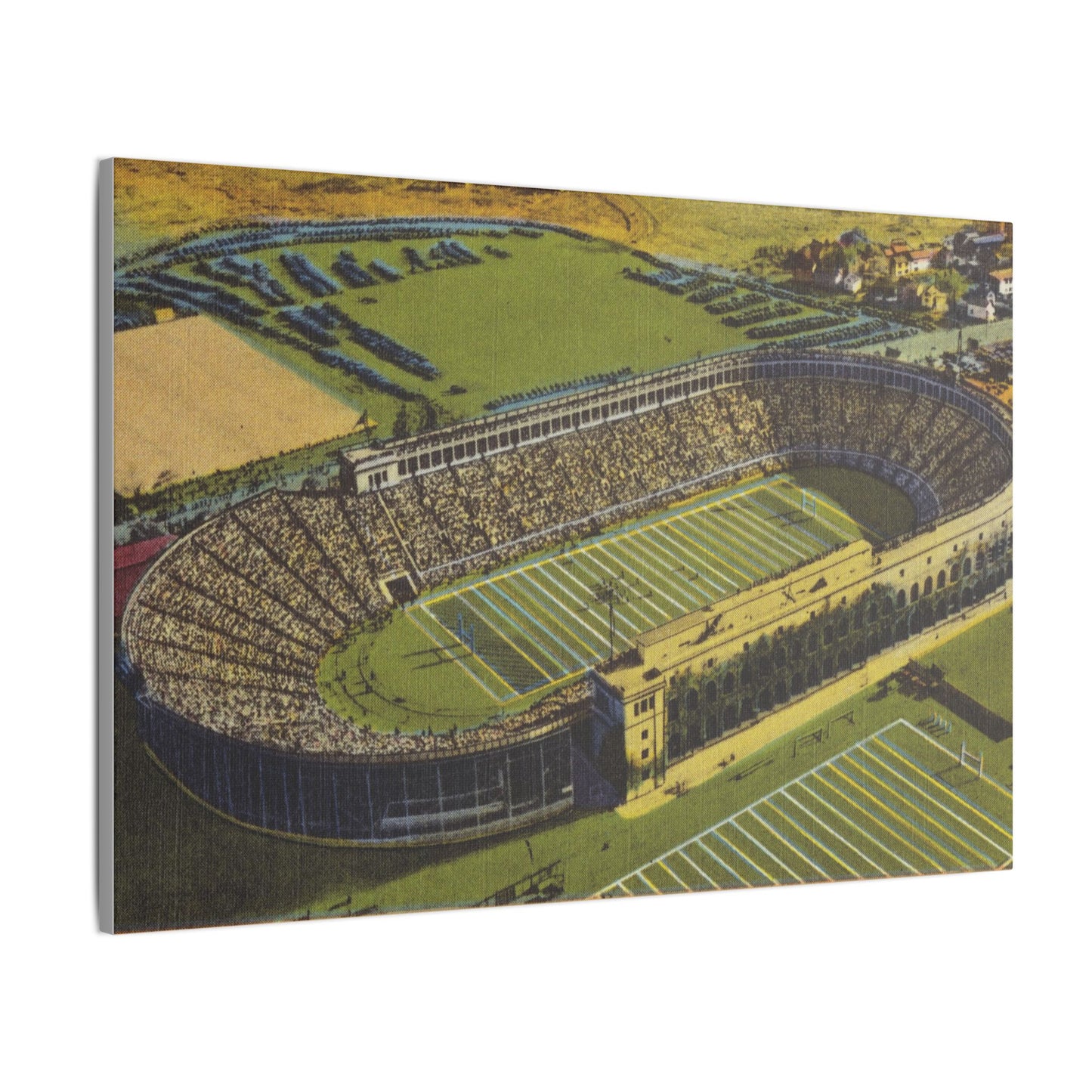 Harvard Stadium Aerial Canvas Art - Stretched Matte Design, 0.75" Thickness (Various Sizes)