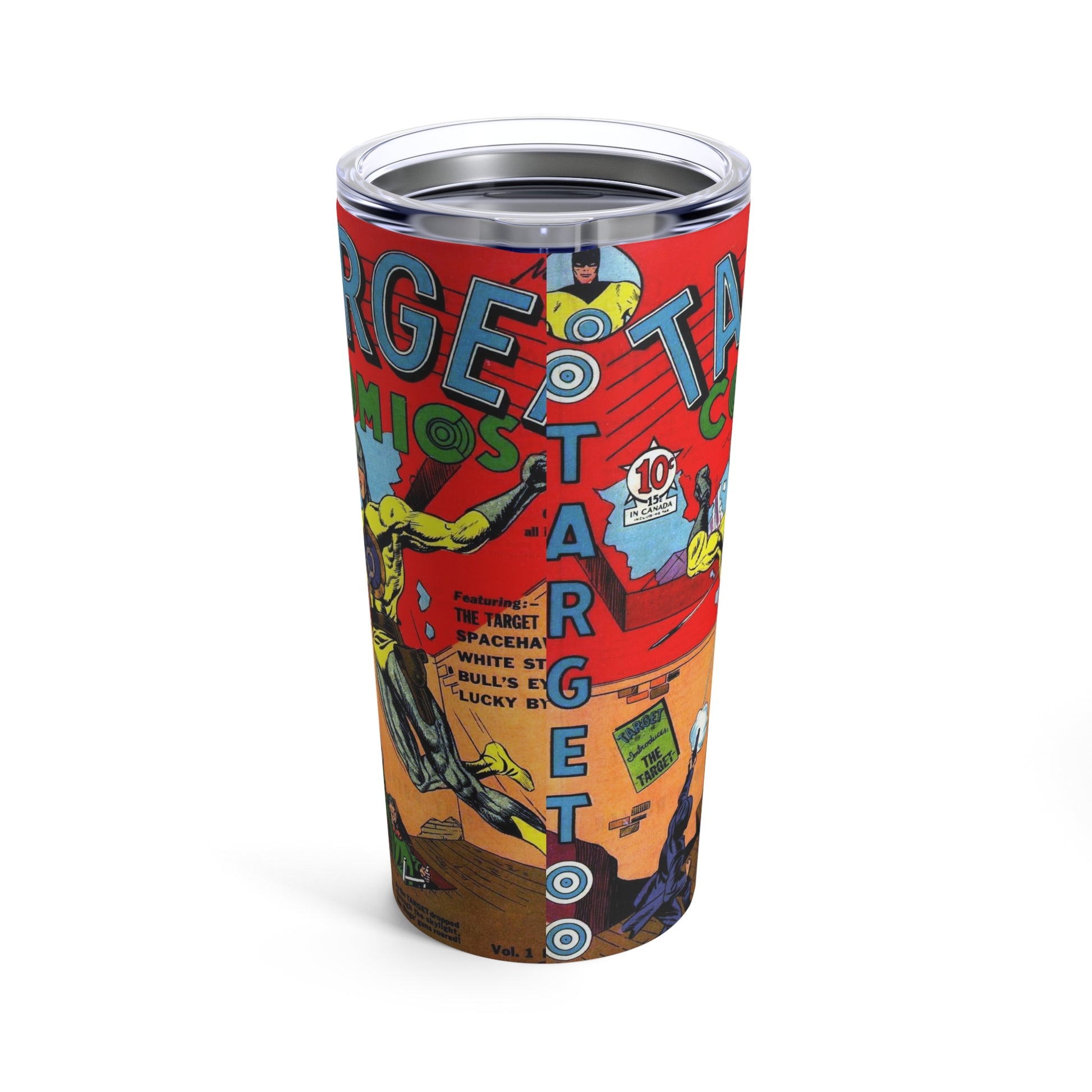 Vintage Comic-Inspired 20oz Insulated Tumbler - Old School Male 