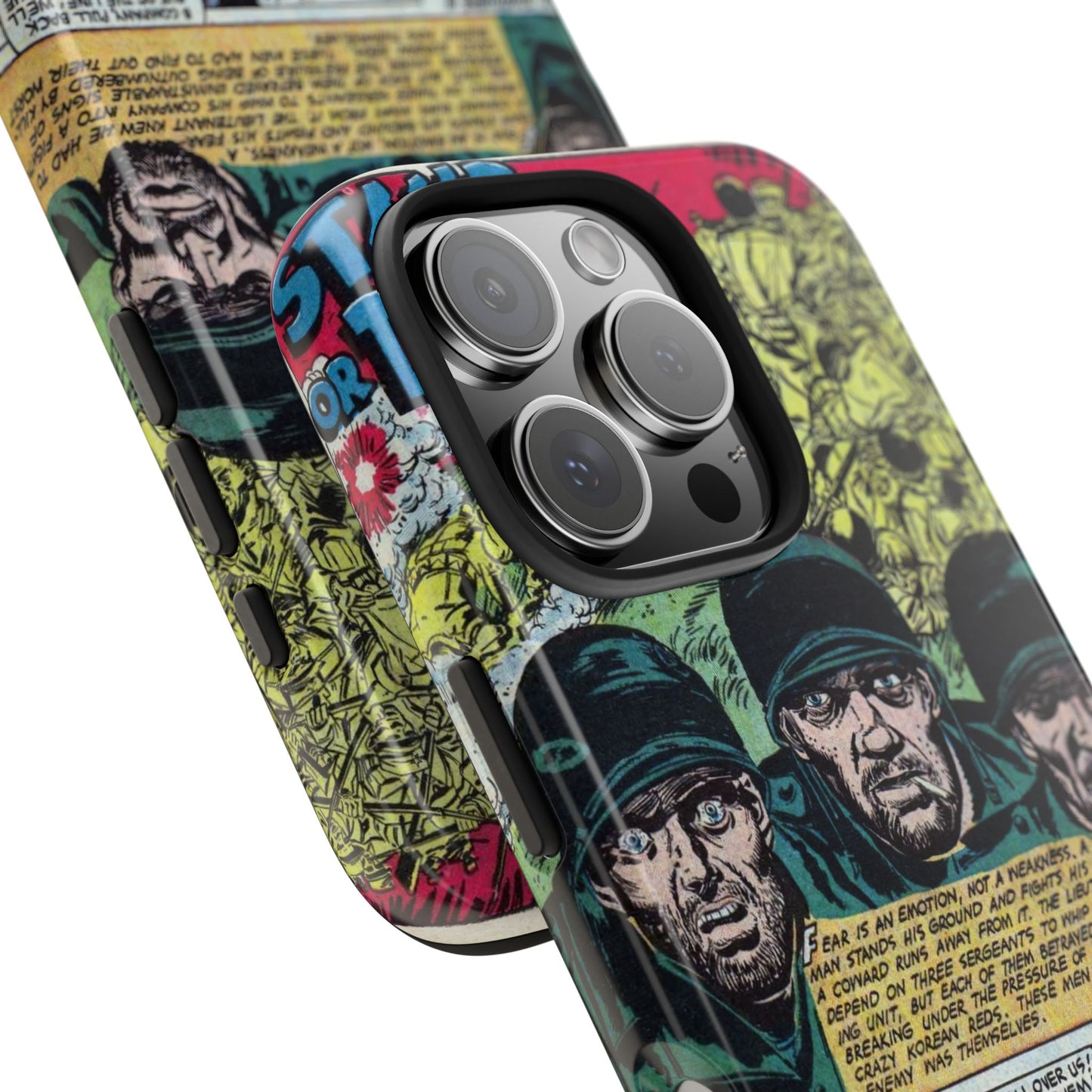 Vintage Military Comic-Inspired Phone Case