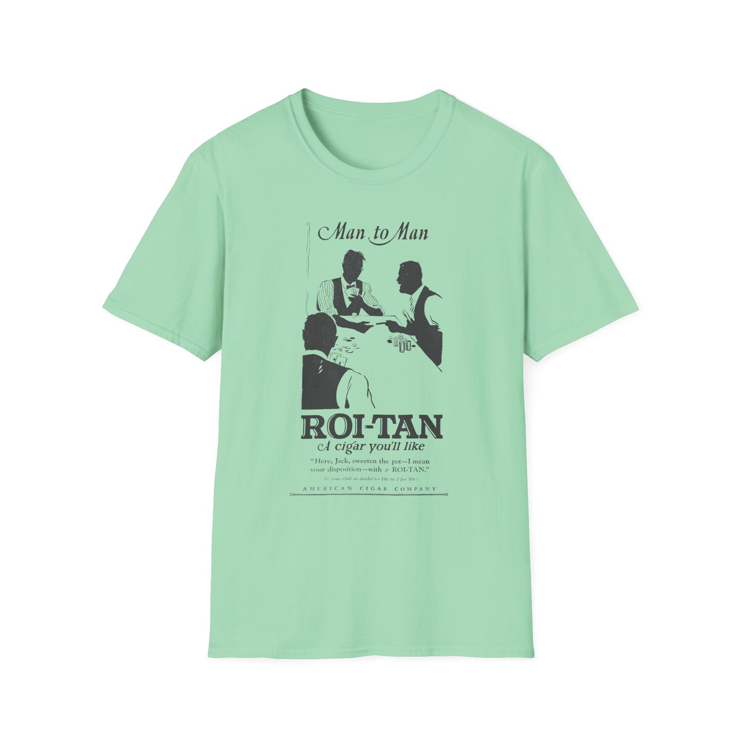 Light Up Your Style: Vintage Roi-Tan Cigar T-Shirt For Laid-Back Loungers!