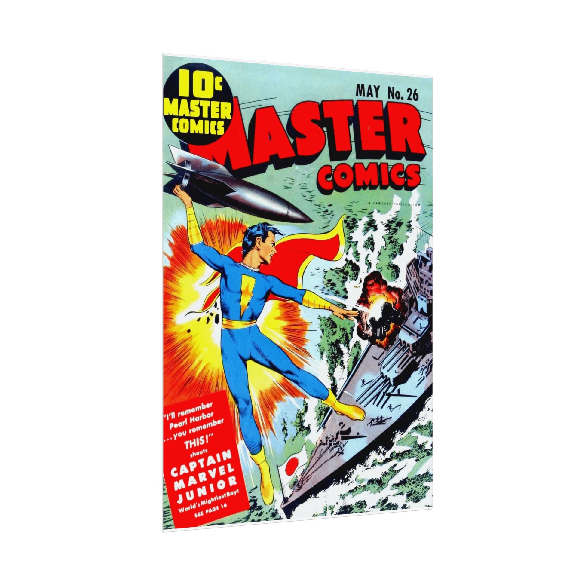 Retro May Number 26 Master Comics Cover Poster Print - Old School Male 