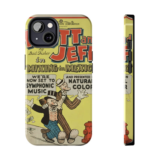 Durable Mutt and Jeff Phone Protection Cases - Old School Male 