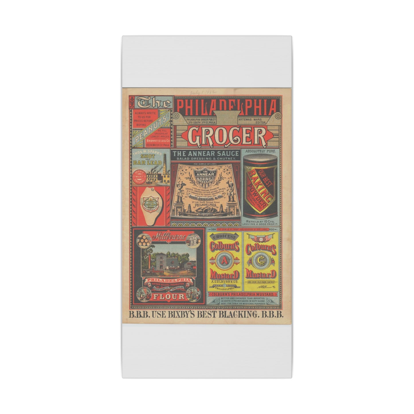 Vintage Grocery Store Canvas Art Print