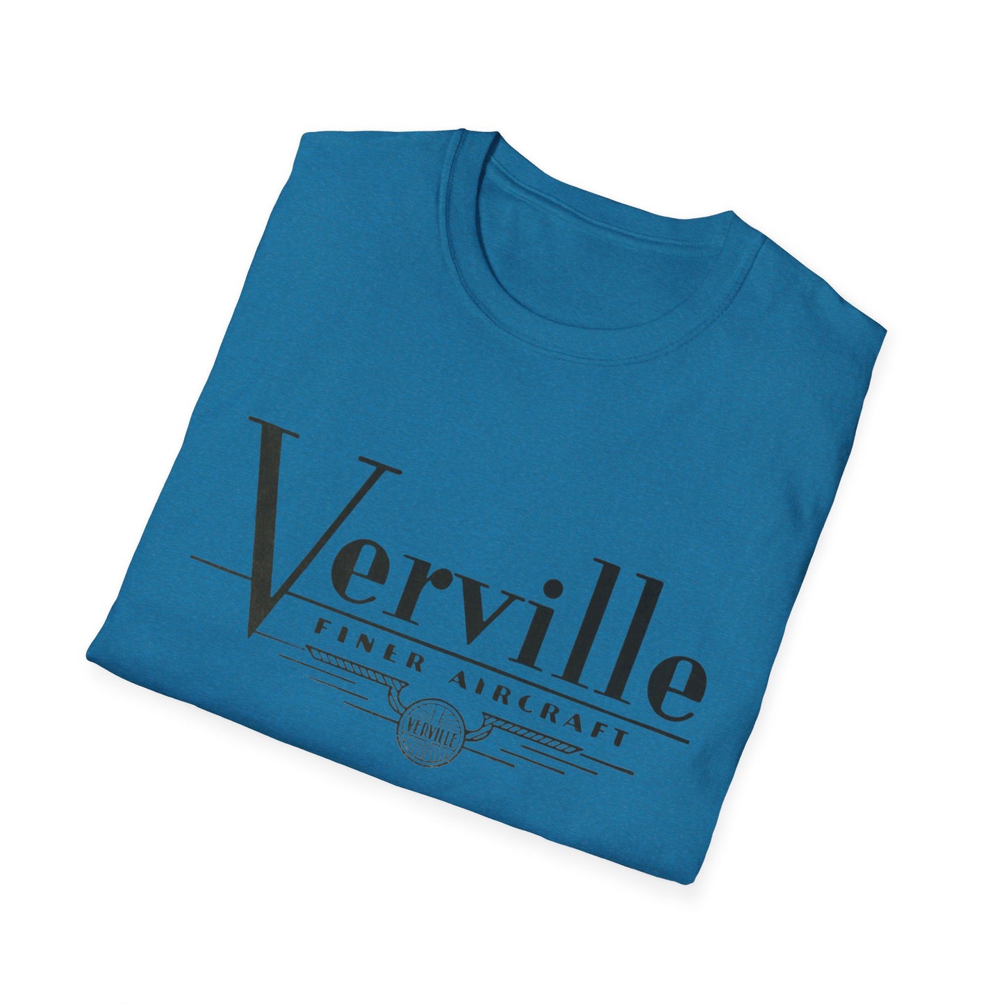 Soar In Style: Vintage Verville Aircraft Logo Tee For Aviation Aficionados