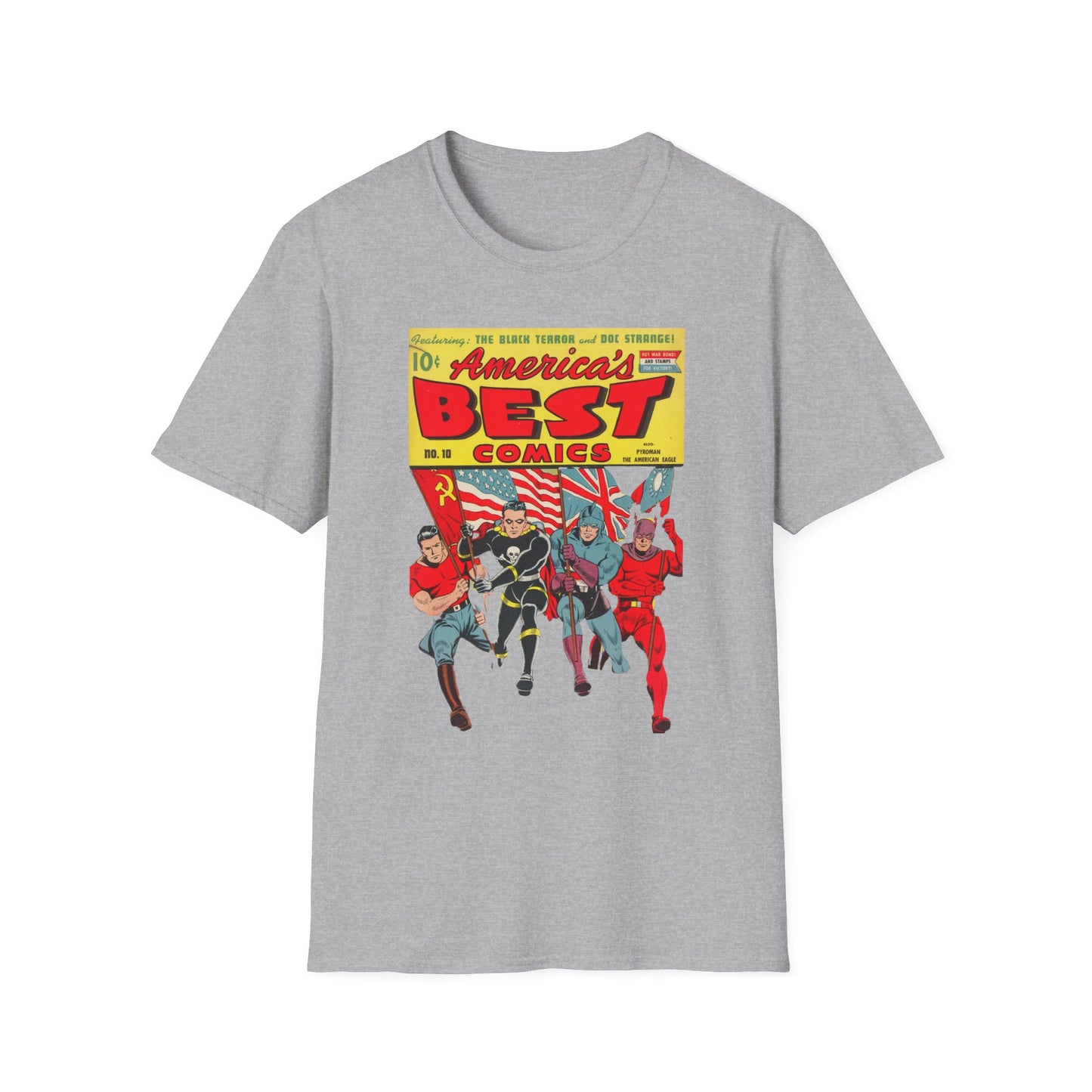 Retro America's Best Comic Book T-Shirt - Unisex Softstyle Tee for Comic Fans & Enthusiasts