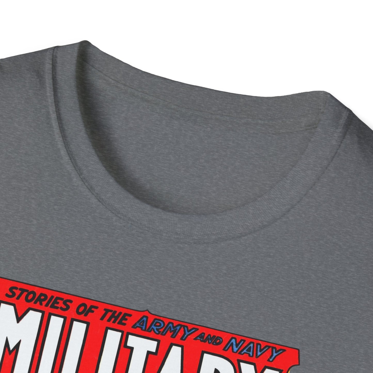 Vintage Military Comic Book Graphic Tee - 100% Cotton Retro T-Shirt for Comic Fans