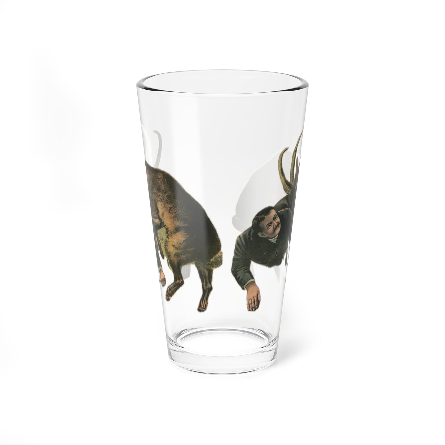 Hilarious Goat vs. Man 16oz Pint Glass