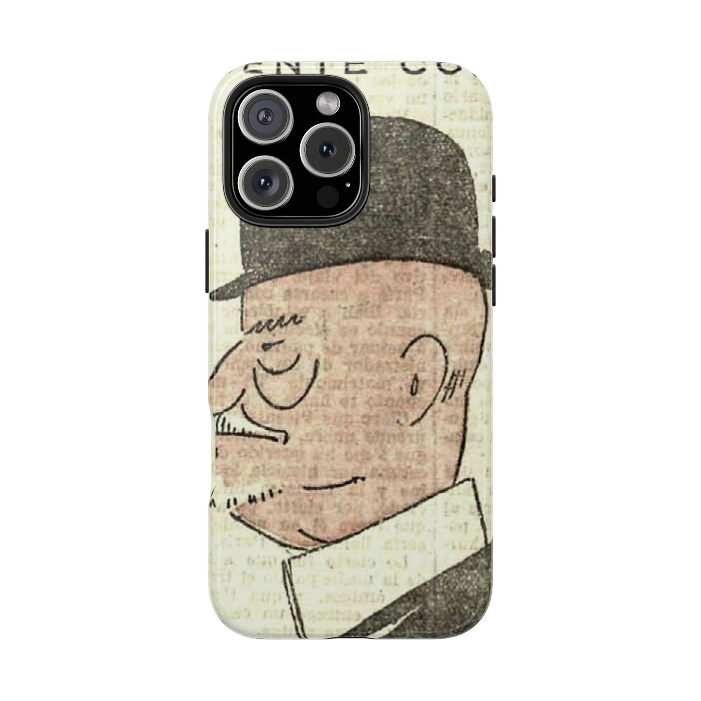 Dapper Gent in Bowler Hat Phone Case - Old School Male 