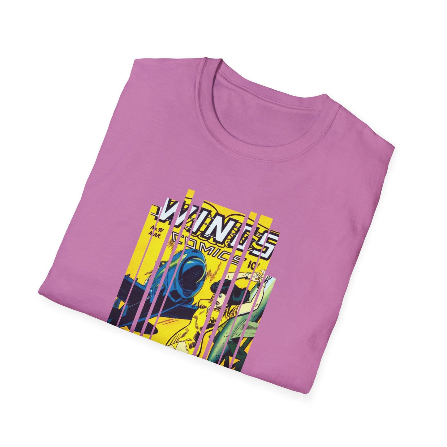 Vintage Comic Book Cover Unisex Softstyle Tee