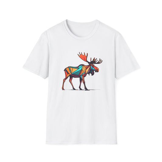 Colorful Moose Unisex Softstyle T-Shirt - Old School Male 