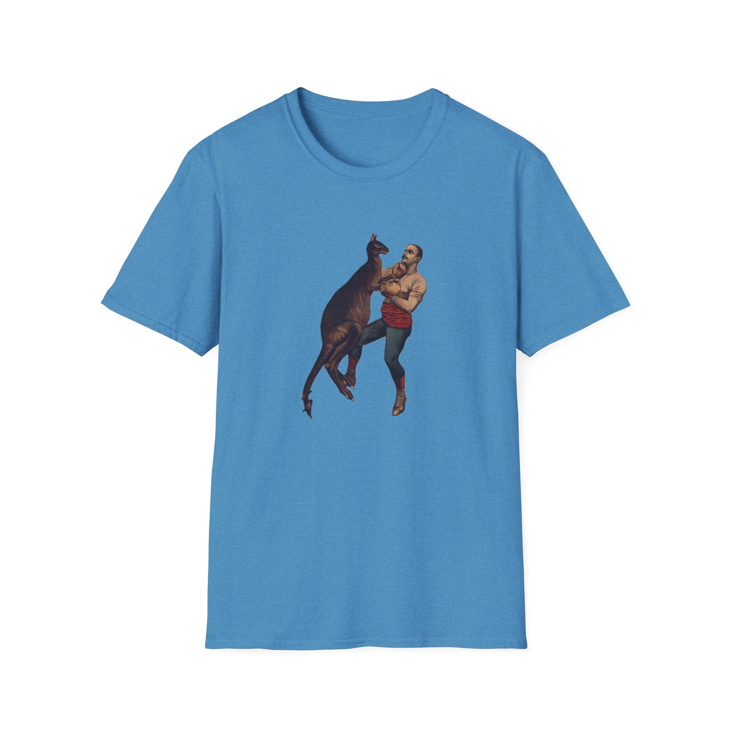 Retro Boxing Kangaroo Graphic Tee - Old School Male 