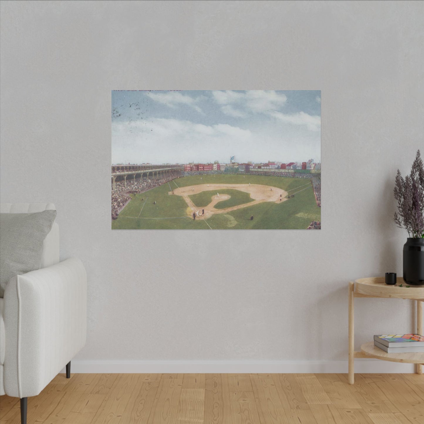 Nostalgic Chicago West Side Ballpark Canvas Art