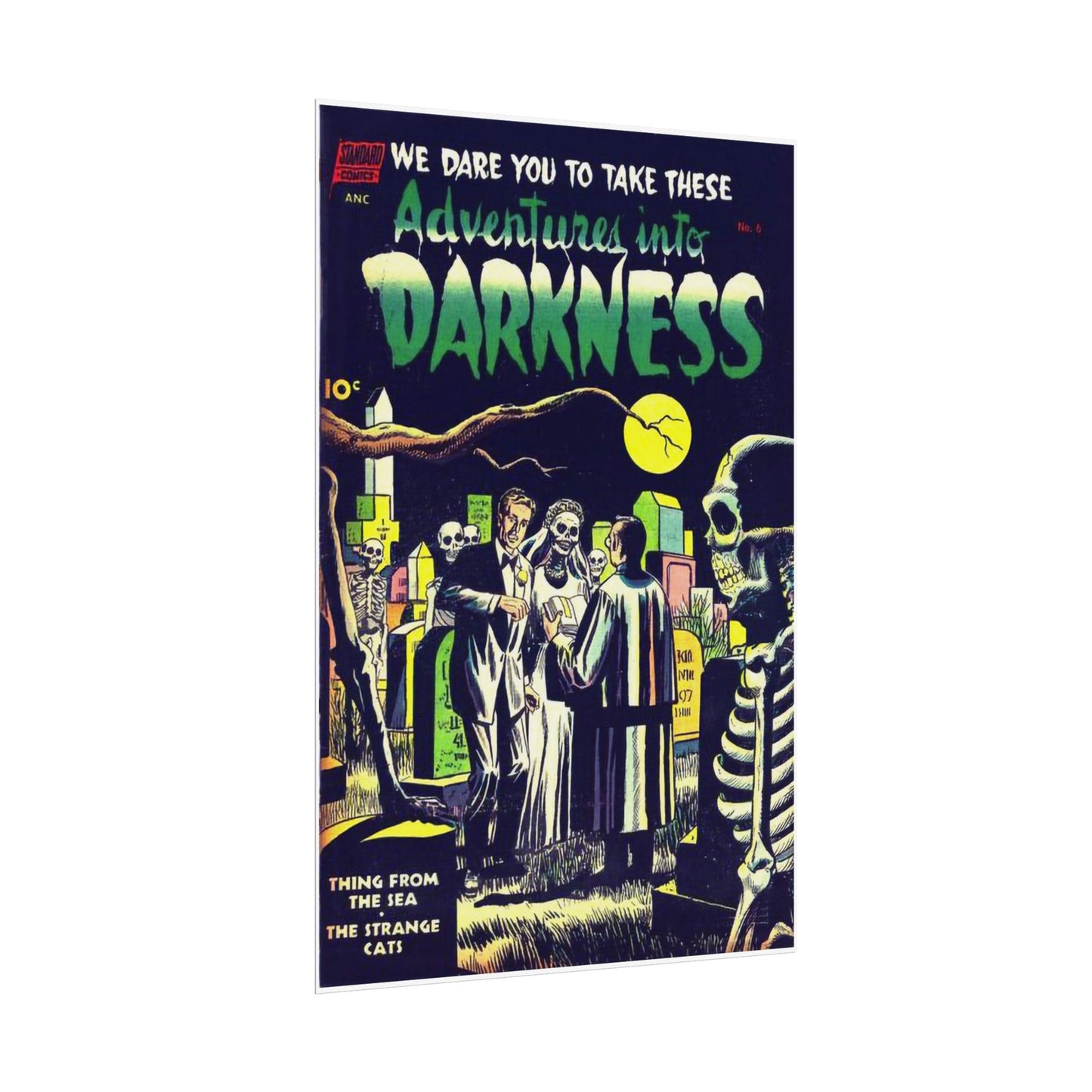 Retro Standard Comics Adventures in Darkness Comic Cover Poster