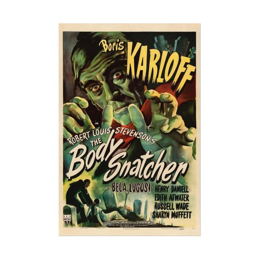 Vintage Horror Movie Rolled Posters, The Body Snatcher Boris Karloff Film Print, Wall Decor, Halloween Gift, Classic Movie Poster - Old School Male 