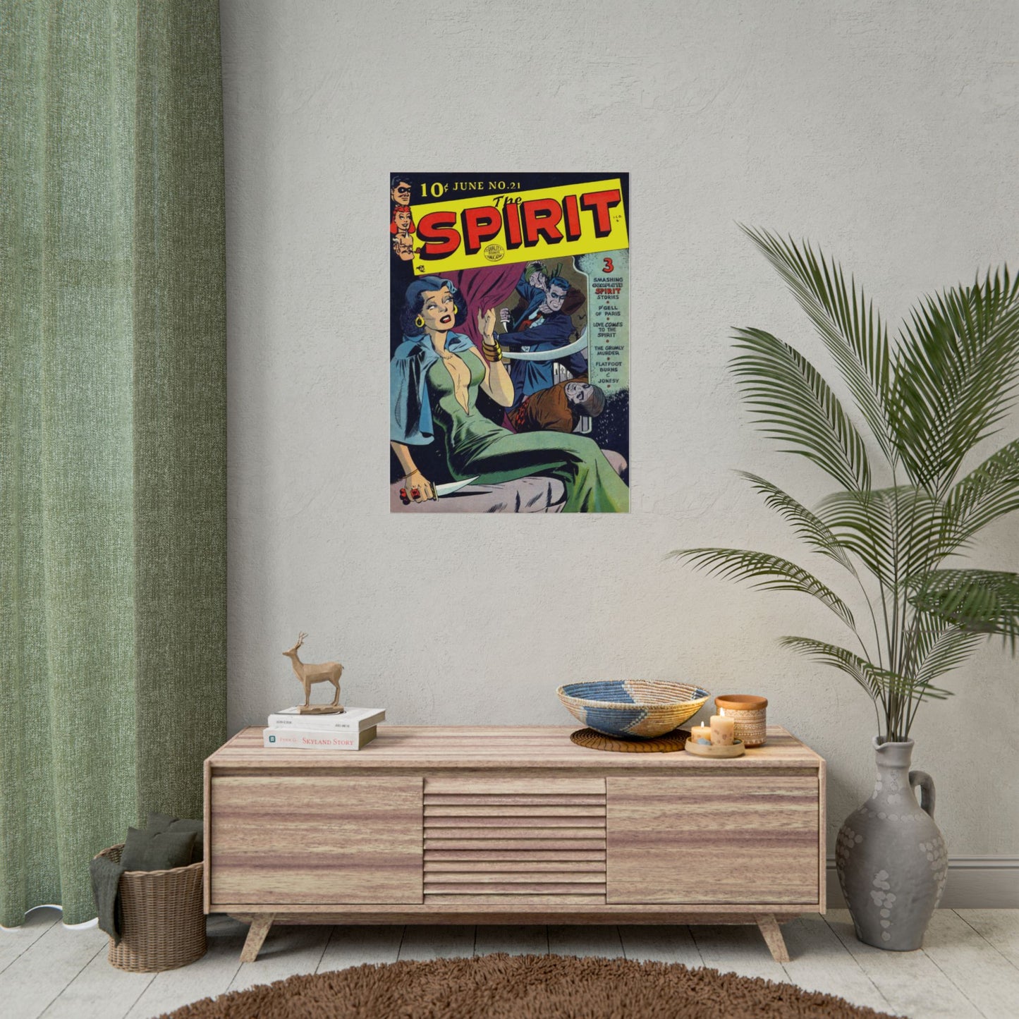 Retro June No 21 The Spirit Comic Book Cover Poster